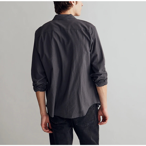 Madewell Men's Casual Button Down Shirt - Charcoal - Picture 2 of 5